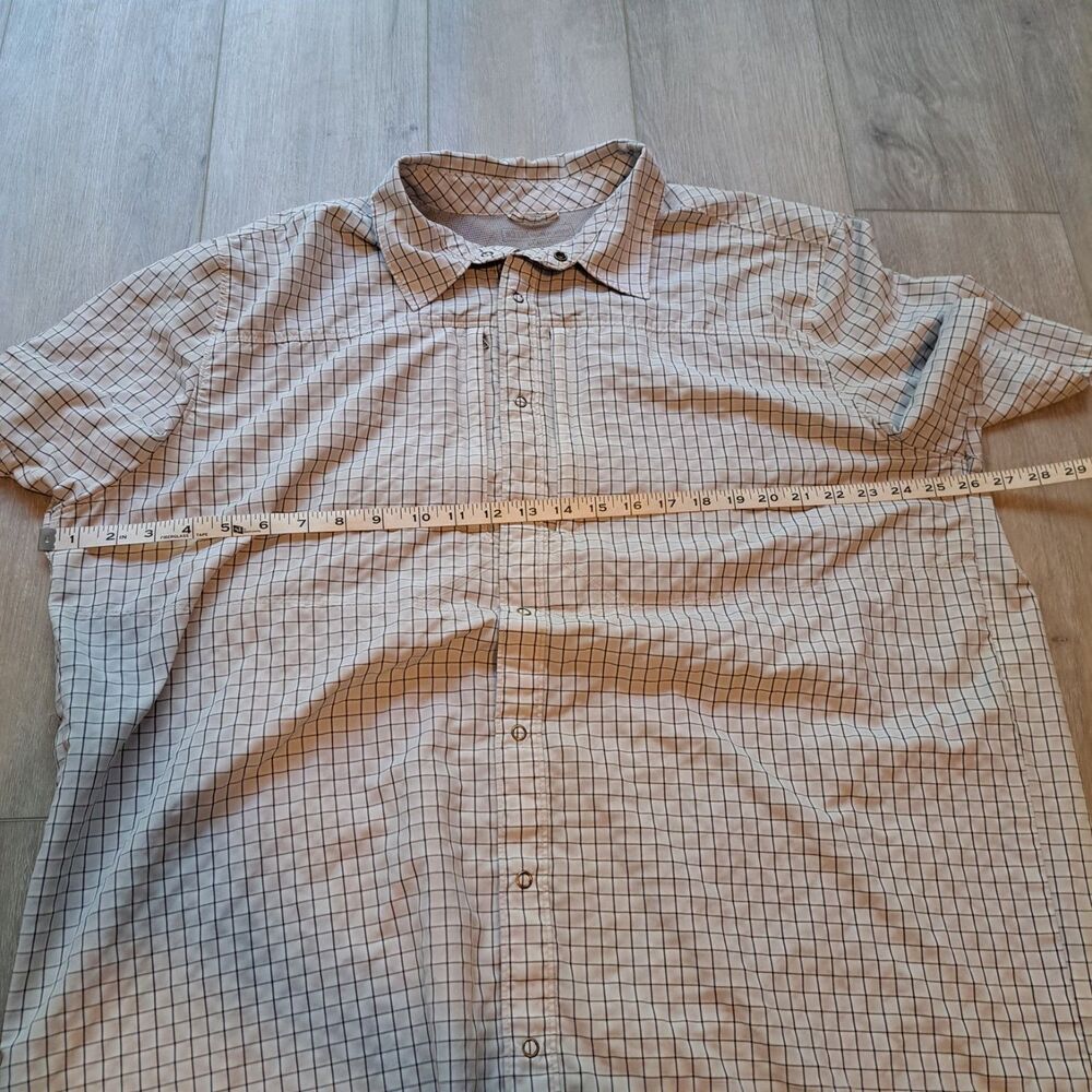 5.11 Tactical Series Mens XL Short Sleeve Snap Shirt Windowpane Zip Pocket - Picture 9 of 11